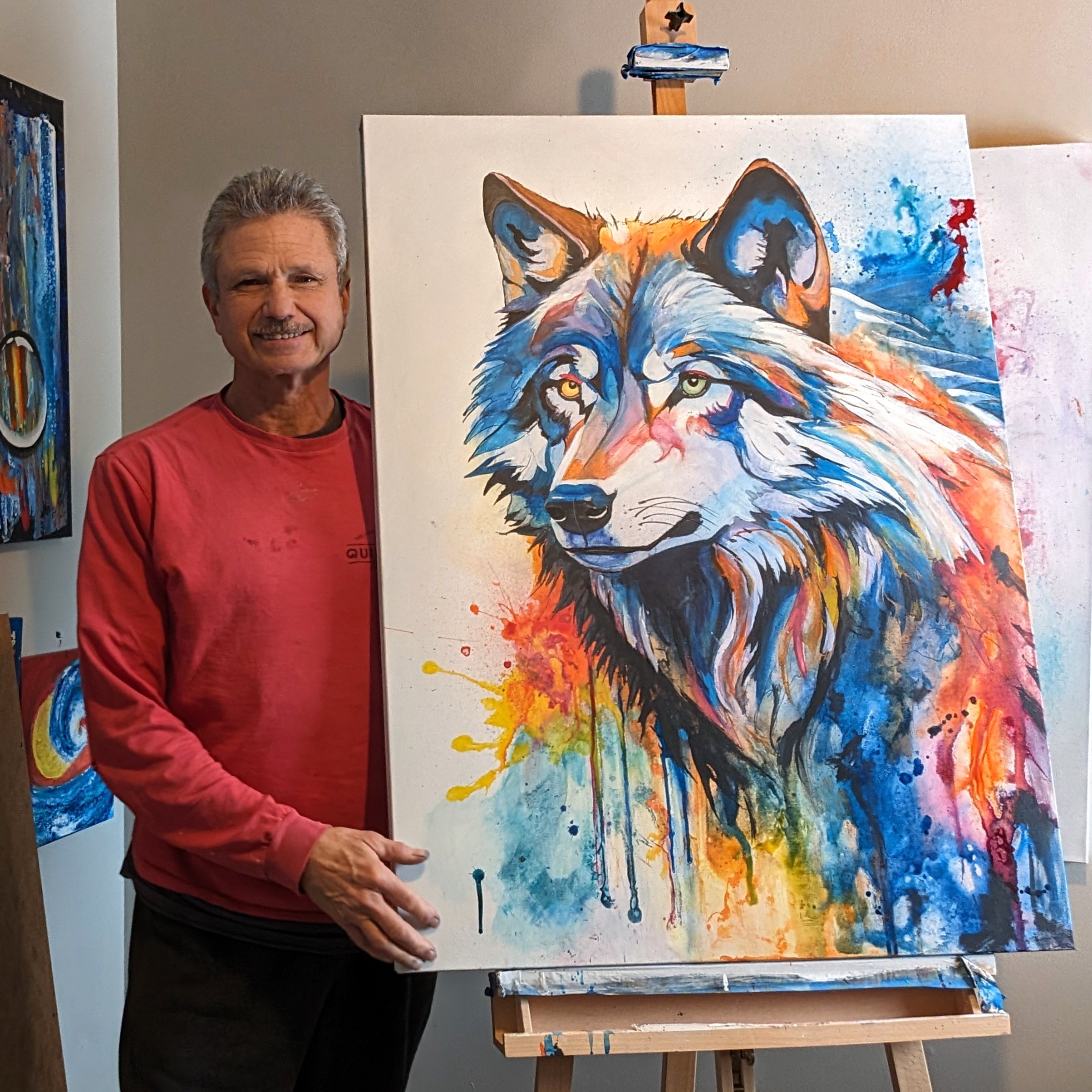 Wolf Painting - 40 x 30 inches