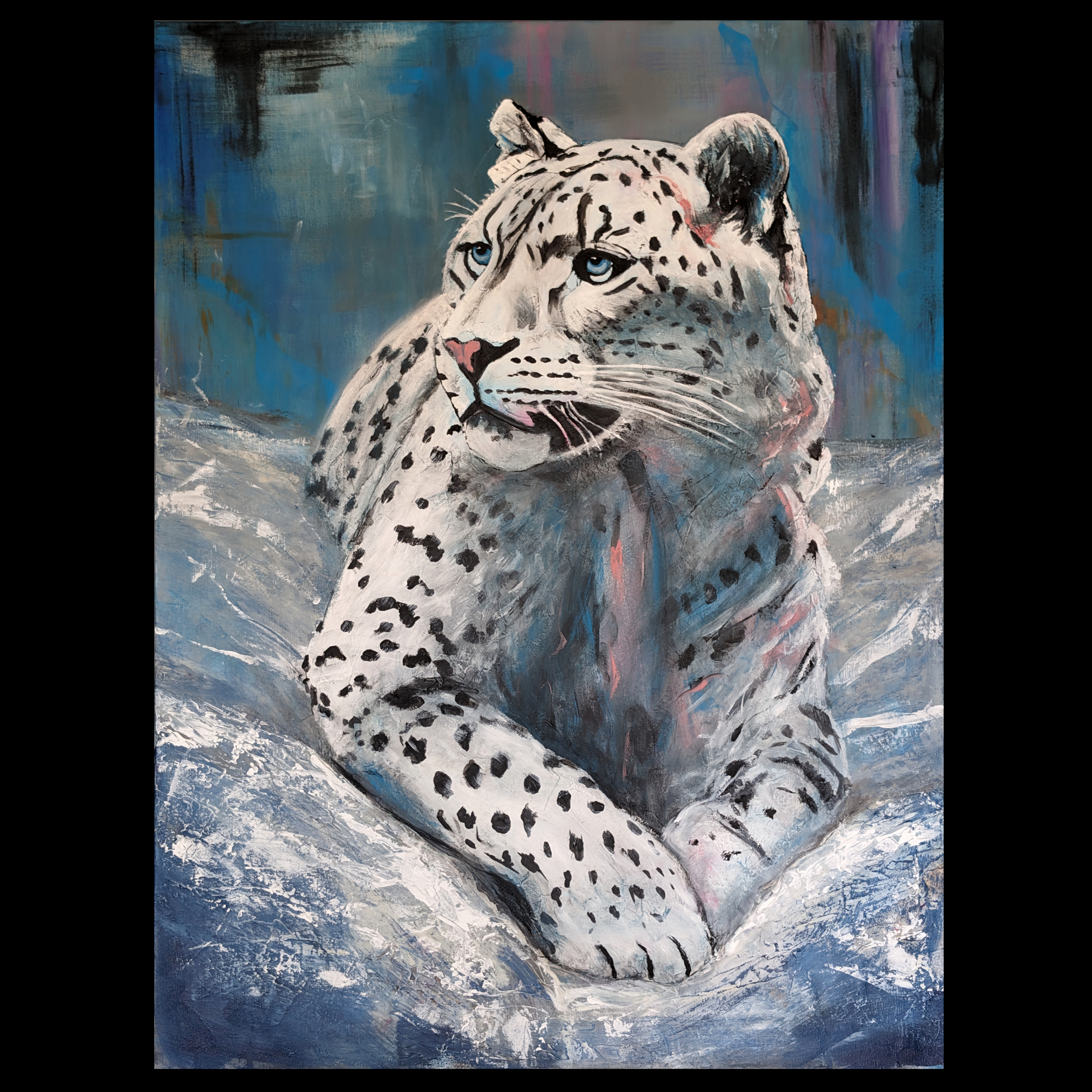 Snow Leopard Painting - Contact Gordo for price