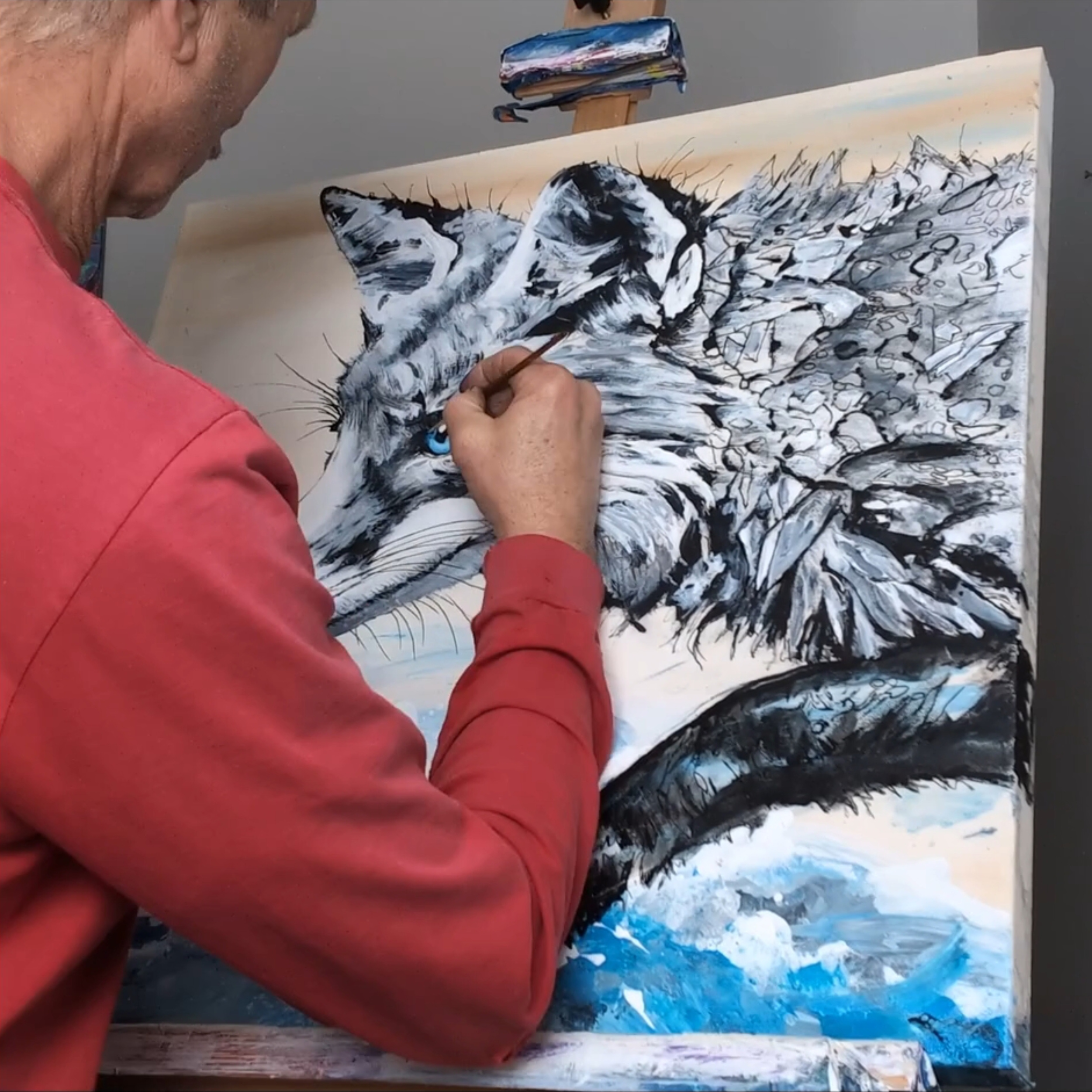 Fox Painting - Acrylic paint on canvas