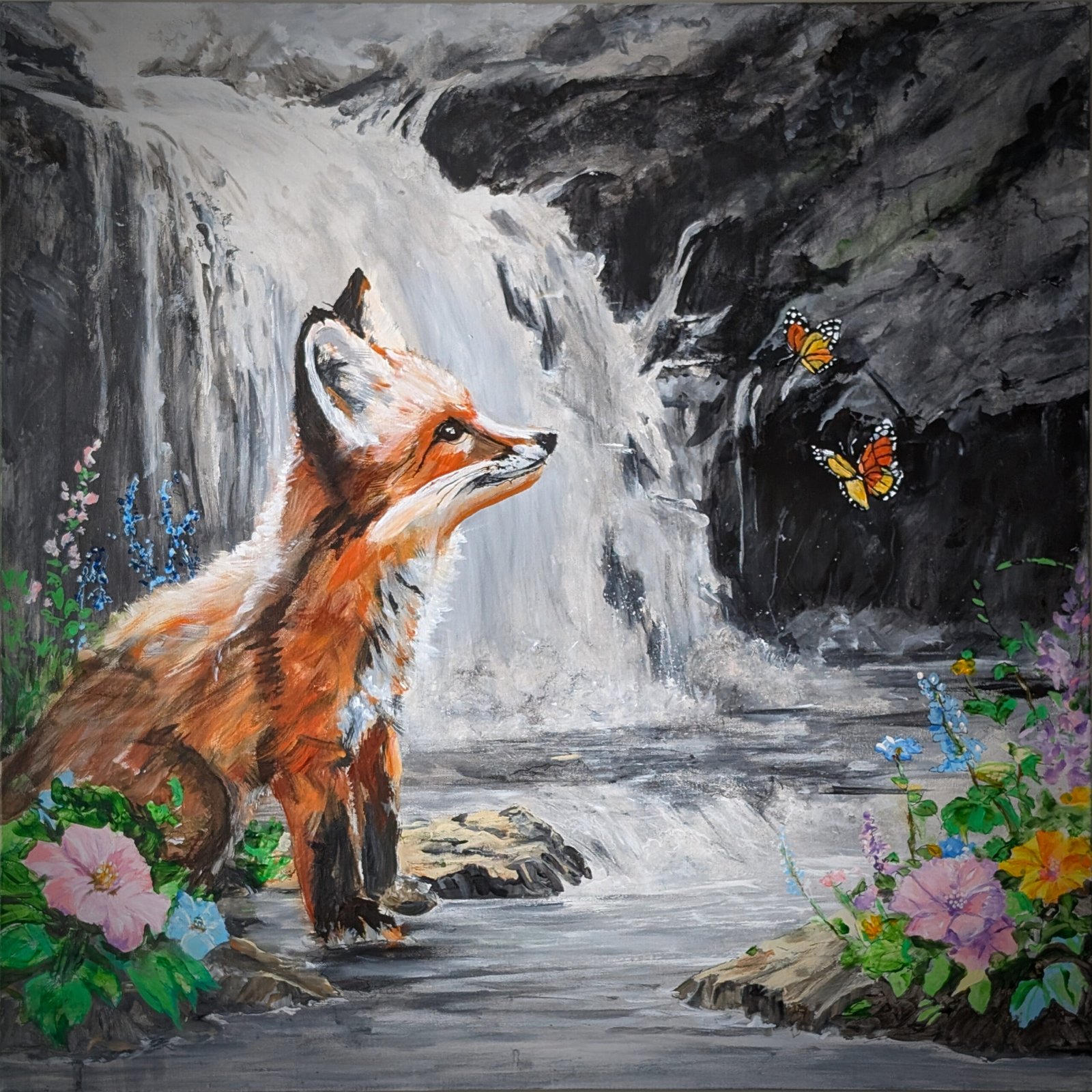 Fox & Butterflies - Contact Gordo for price