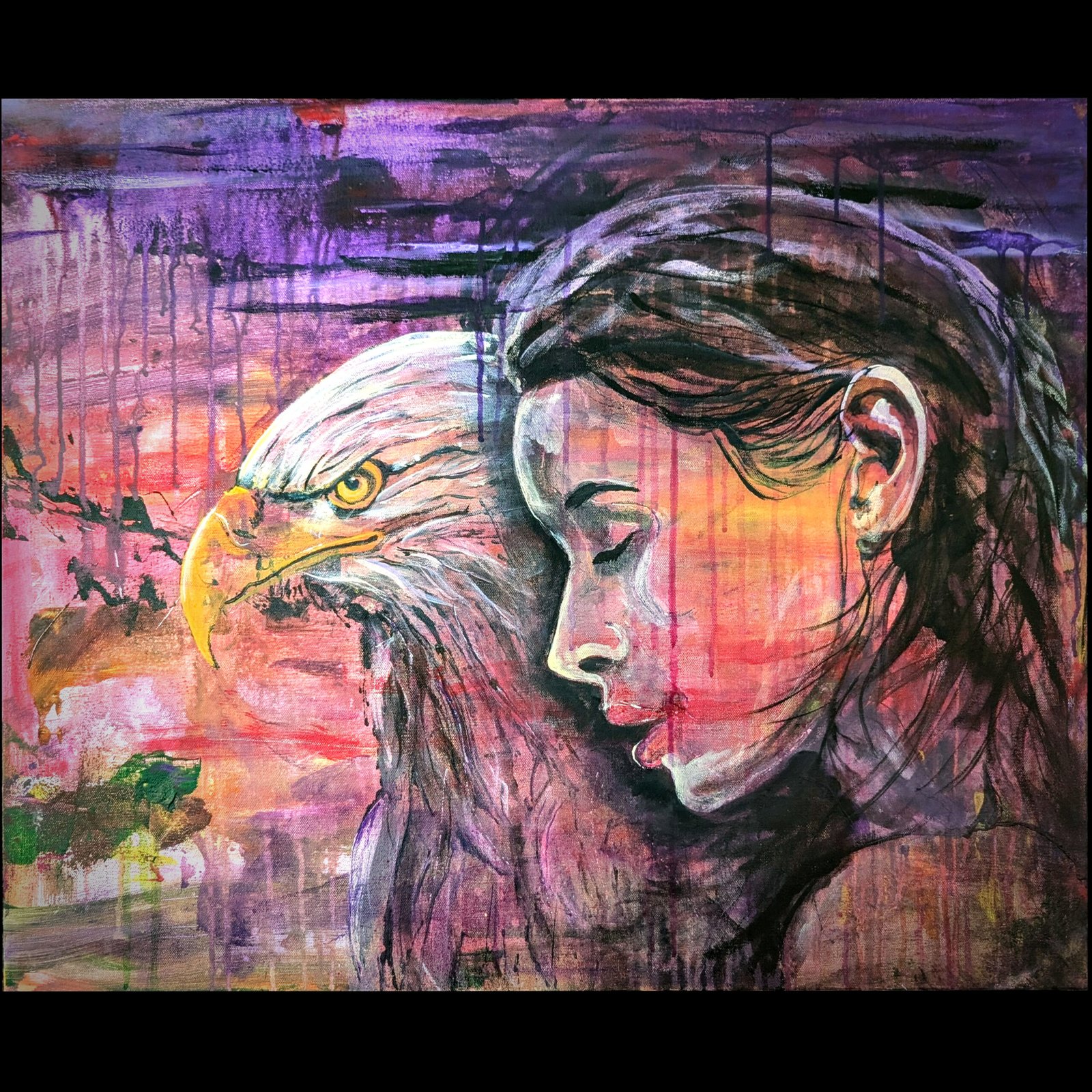 Girl and Eagle - Contact Gordo for price