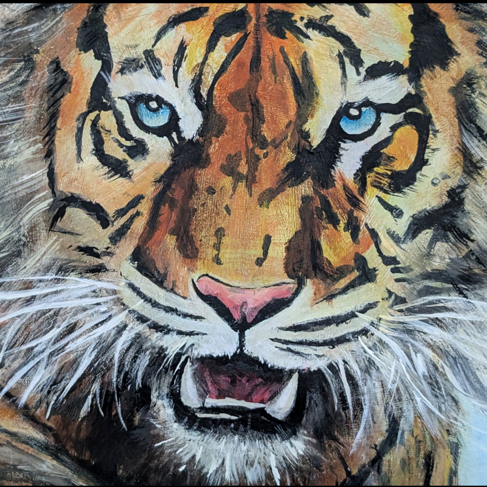 Stunning Tiger - Acrylic paint on canvas